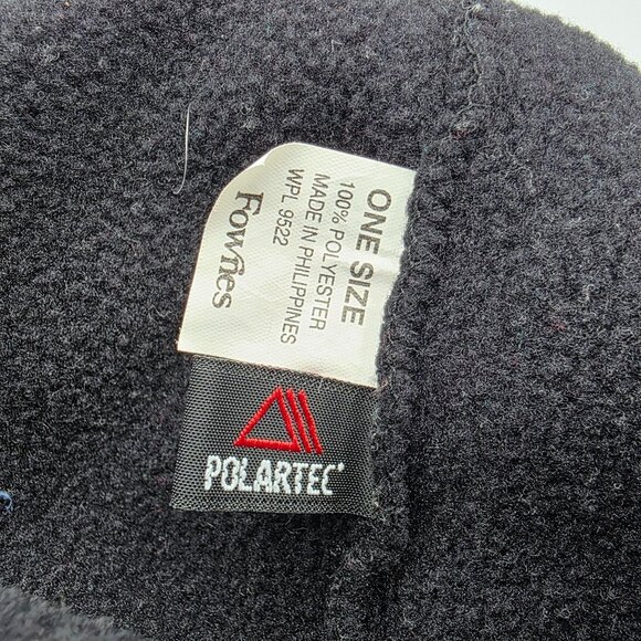 Fownes Polartec Kids One Size Black Fleece Hat Embellished Winter Beanie Warm - Picture 5 of 5